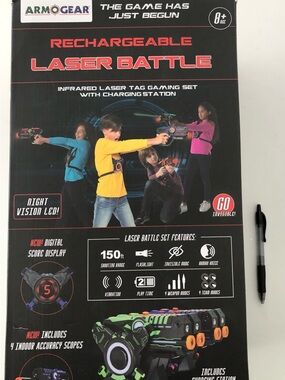 Armogear Rechargeable Laser Battle Kids Laser Tag Set - Black & Red